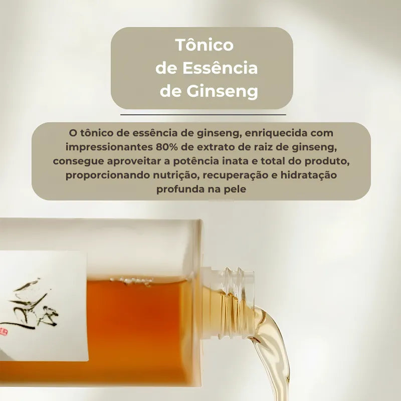 Tônico Coreano de Essência Ginseng - Antienvelhecimento e Clareamento